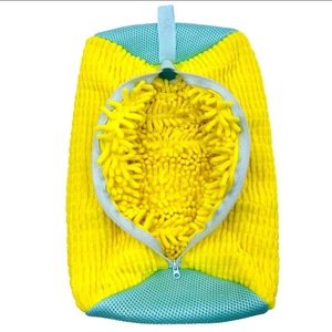 Bolsa para lavar zapatos, color amarillo limón, 19x39, poliéster, lavable a máquina, antideformación, para zapatillas de deporte - Product Image 3