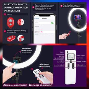 Para <span class=keywords><strong>Neewer</strong></span> Advanced, <span class=keywords><strong>Aro</strong></span> <span class=keywords><strong>de</strong></span> <span class=keywords><strong>Luz</strong></span> <span class=keywords><strong>de</strong></span> 18 Pulgadas con Control Táctil, Pantalla LED LCD, Control Remoto, Trípode para Video, Material Plástico Resistente - Product Image 3