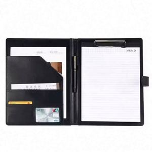 Portafolio Multifuncional de Cuero A4 con Carpeta, Bloc de Notas y Espacio para Firmar Contratos de Trabajo, Personalizable con Logotipo - Product Image 6