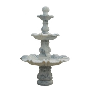Gran oferta de fábrica, Fuente de Piedra de mármol, fuente de agua de mármol amarillo, suministro directo de grandes fuentes de mármol, <span class=keywords><strong>cascada</strong></span> al aire libre - Product Image 6