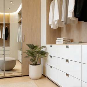 Minimalist Luxury Open Walk in Closet With Multiple Hanging Areas <b>Drawers</b> and Storage Shelves High Efficiency Design - Product Image 5