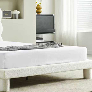 Ensemble de lit plateforme en bois de luxe pour chambre à coucher, lit king size - Product Image 5