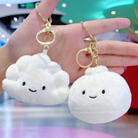 Niedlicher Ausdrucksreicher Kleiner Cangbao-Dampfbrötchen-Plüschtier-Schlüsselanhänger, Greifpuppen-Maschinenanhänger aus Polyester, 6 cm