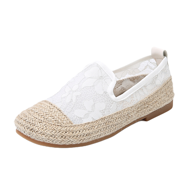 New Flat Silk Wedding Espadrilles Slip-on Light Weight Rope Sole Eco-friendly Women Casual s Summer Loafer for Lady Cheap