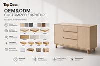 Nuevo Modelo, Diseño Moderno, Mueble de TV de Madera con Panel, 2 Puertas y 2 Niveles de Almacenamiento para Sala de Estar y Comedor