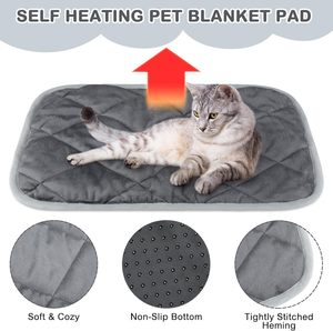 Venta al por mayor suave cachorro cajón Pad antideslizante perrera Mat manta para interior mascotas gatos invierno extraíble autocalentamiento perro cama Mat - Product Image 2