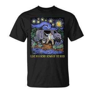 T-shirt vintage « I Live In A Van Gogh Down By The River » - Product Image 1