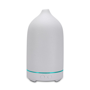 Diffuseur d'aromathérapie en céramique, humidificateur à lumière LED alimenté par USB, 100 ml, pour la maison et le bureau - Product Image 4