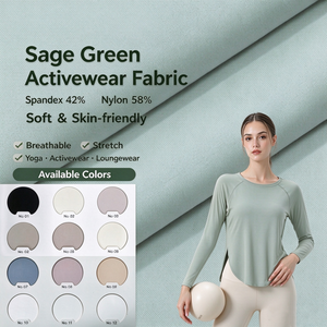 Tissu de yoga super doux en nylon et élasthanne 165 GSM, extensible dans les 4 sens, maille interlock, pour la fabrication de soutiens-gorge de sport et de lingerie féminine - Product Image 2