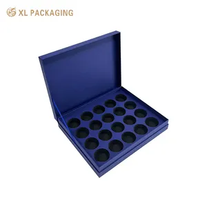 Customized Foil Hot Stamping Ribbon Hinge Tea Can Spice Bottle Gift Packaging Box Collection Box With Foam Tray