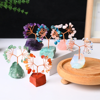 Árbol de la Abundancia de Cristal Tallado a Mano Pulido de Alta Calidad para Decoración de Feng Shui