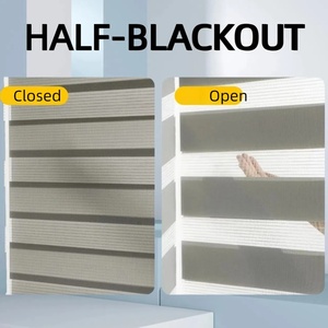 Hướng dẫn sử dụng kiểm soát nửa màn tùy chỉnh màu Rèm Zebra Con lăn mù cửa chớp cho nhà khách sạn được xây dựng trong cài đặt đồng bằng - Product Image 6