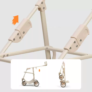 छोटे मध्यम कुत्ते और बिल्ली <span class=keywords><strong>3</strong></span>-पहिया लोहे हल्के <span class=keywords><strong>3</strong></span>-इन-1 फोल्डेबल रोलर समायोज्य पोर्टेबल सुविधा संगत कार - Product Image 4