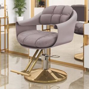 Sillón de Peluquería Hidráulico Reclinable Dorado, Equipo de Salón de Belleza, Silla de Barbero Ajustable, Silla de Estilismo Resistente para Salón - Product Image 5