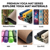 Tapis de yoga en PU pliable extra épais (4-6 mm) antidérapant, réversible, écologique, durable, avec logo personnalisé, vente en gros, phases de lune