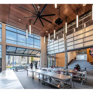 <span class=keywords><strong>Porte</strong></span> de <span class=keywords><strong>garage</strong></span> pliante en verre de style américain de style moderne. Cadre en aluminium. Verre trempé. Personnalisation disponible. - Product Image 5