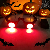 Lunettes LED Éco-Responsables Lumineuses à Verres Roses Style Anime pour Déguisement, Décoration de Fête d'Halloween, Cosplay et Danse