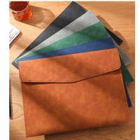 Carpeta de Cuero A4 Impermeable y Resistente al Desgaste, de Gran Capacidad, para Archivos de Oficina, Negocios y Escuela