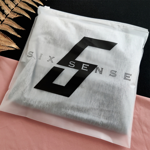 Nueva Venta caliente ropa embalaje fábrica logotipo personalizado esmerilado cremallera bolsas plástico Ziplock bolsa para ropa camiseta - Product Image 3