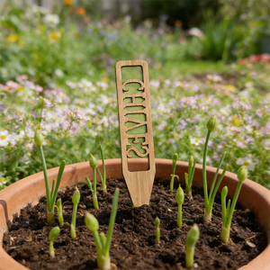 Etichette per Piante in Bambù Ecologiche, Targhette da Giardino Riutilizzabili, Dimensioni Personalizzabili, Logo con Design Tagliato al Laser, Colore Naturale del <span class=keywords><strong>Legno</strong></span>, Lavabili - Product Image 4