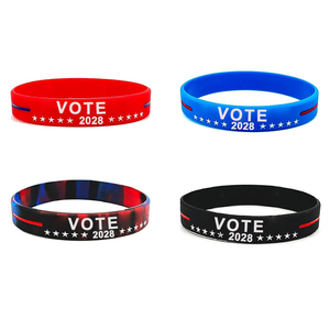 Presidente Campaña Política Mercancía Campaña Voto Pulseras Silicona América Elección Votación Muñequera - Product Image 1