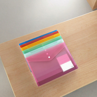 Carpeta de Archivos de Plástico Transparente A4 con Botón a Presión, Personalizable con Logotipo, Impermeable, con Bolsillo para Etiquetas, para Oficina, Escuela y Papelería