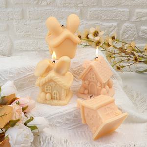 Exquisite Mushroom Egg <strong>House</strong> Silicone Candle Mold Rabbit Flower <strong>House</strong> Resin Soap Mold for Candle Making Easter Art Decoration - Product Image 2
