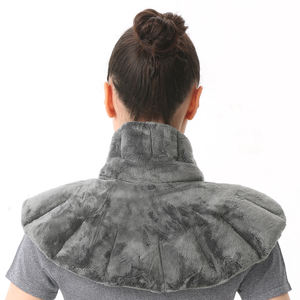 Calentador de cuello y hombros calentado para microondas de lavanda, almohadilla de calentamiento de cuello ponderado para aliviar el dolor, semillas de lino, bolsa de trigo - Product Image 1