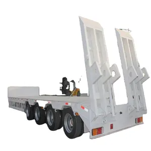 Destacável Gooseneck lowboy 3/4 eixos pesados 80/100 ton baixa cama semi reboque dropdeck reboques de caminhão