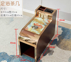 Economical <b>Portable</b> Stainless Steel Beauty Small Coffee <b>Table</b> Manicure Corner Sauna Foot Massage Wash Cabinet for Spa Home Use - Product Image 3