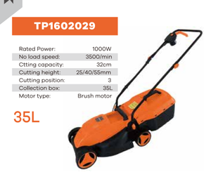 Vertak <span class=keywords><strong>1000W</strong></span> Có Dây Điện Tay Đẩy Máy Cắt Cỏ 320Mm Cắt Chiều Rộng Với 3-Tốc Độ Chiều Cao Điều Chỉnh Cho Vườn Cỏ Cắt - Product Image 4