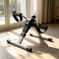 Mini-vélo d'exercice silencieux et compact pour le bureau – Équipement de fitness pour les travailleurs sédentaires et l'entraînement des jambes