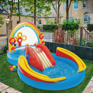 Arroseur gonflable arc-en-ciel pour enfants <span class=keywords><strong>piscine</strong></span> <span class=keywords><strong>toboggan</strong></span> parc aquatique gonflable fête jouer anneau lancer jeu jouets centre de jeu d'eau - Product Image 2