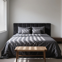 Ensemble de draps de lit en microfibre de luxe en gros, taille king, 4 pièces, sans plis, poche profonde, draps ajustés avec taies d'oreiller