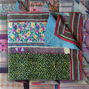 100% Cotton Vintage Sari Patchwork Kantha Work wholesale Quilts - Product Image 1