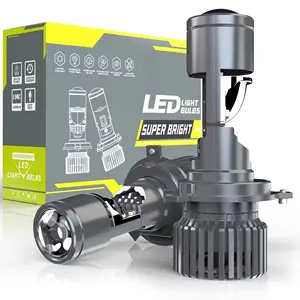 2024 Led H4 9003 Automobile Headlight H4 Hi lo Mini Projector Lens Car Styling Headlight Bulbs 6000k 8000lm Focused Light new Y6