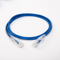UKCOM Cat6 UTP Slim PVC 8 Core Bare Copper Ethernet Patch Cord RJ45 Kualitas Tinggi Harga Per Meter