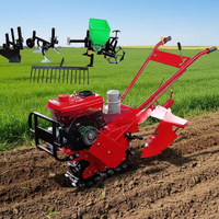 Motoculteur multifonctionnel diesel 7-8 CV pour l'agriculture – Machine de labour et de travail du sol de marque Red Motor