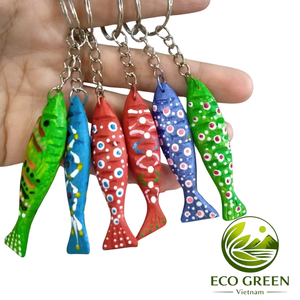 Decoración de madera para el hogar, regalo de empresa, decoración y regalo navideño, llavero de animal de madera, decoración artesanal vietnamita, tallado DIY - Product Image 6