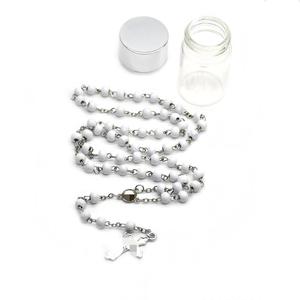Collar con Cruz, Rosario, Botella de Vidrio, Joyería Religiosa Unisex, Cristal, Diamantes de Imitación, Origen Yiwu RN-421 - Product Image 2