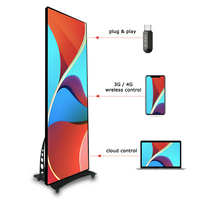 Totem LED Pubblicitario Verticale da Interno con Schermo P1.8 P2.5, Lettore Video Digitale WiFi 4G