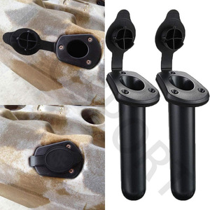 Support d'angle pour canne à pêche en plastique avec couvercle et vis, support de kayak en nylon de 20 cm - Product Image 3