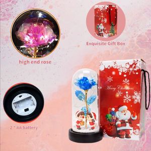 Rosa Roja Artificial de Lujo con Luz LED, Decoración para el Hogar, Regalo para el Día de San Valentín, Día de la Madre, Navidad, con Cubierta de Plástico - Product Image 3