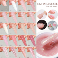 ZRKGEL Gel Constructeur Indolore 20 Couleurs Personnalisable Sans Chaleur Nude pour Extension d'Ongles Auto-Nivelant Gel Dur en Pot