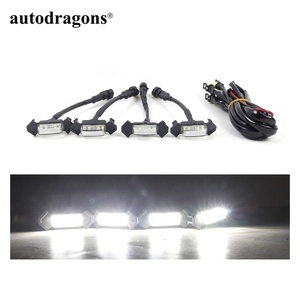 Feux de calandre LED ambre avec boîtier noir pour Toyota Tacoma TRD PRO 2016-2019 (pièces de rechange) avec faisceau et fusible - Product Image 2