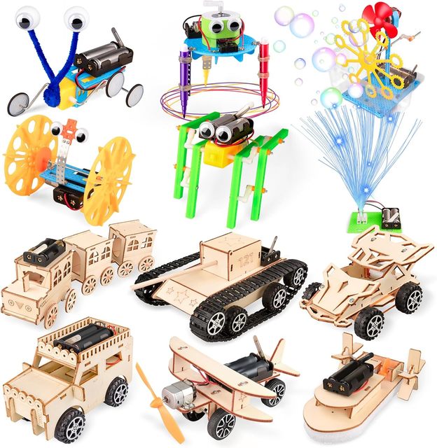 STEM Kits for Kids Robot Building Kit Science Experiments STEM Learning Toys DIY Science Kit Wooden Kids Toys