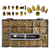 Nail Art Supplies Multi Shape Crystal Rhinestones 21 Grid Kawaii DIY DIY Nail Accessories