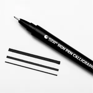 Black Ink Brush tip sign pen calligraphy marker Pen Set for Lettering Drawing Illustrators