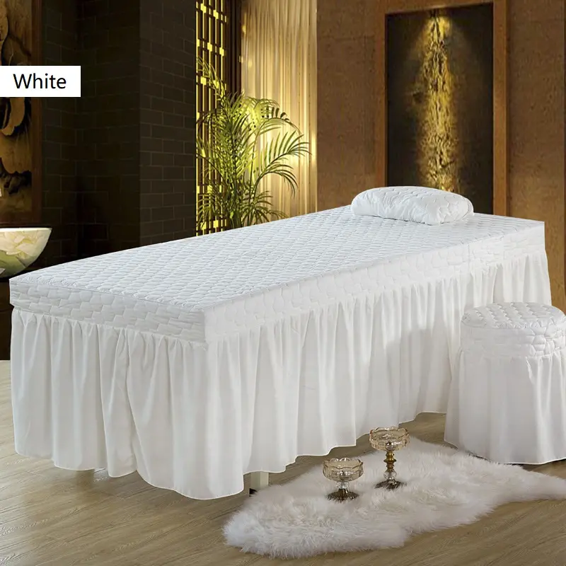 Kinsery Soft massage table bed sheet cover set Spa Massage Table Elastic Fitted Flat Bed Sheet