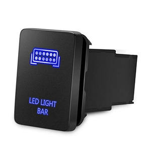 צהוב/ירוק LED אור בר Push מתג 4 חוט כפתור עבור קאמרי פריוס קורולה ערפל אור מתג DC12V - Product Image 1